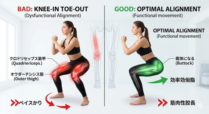 【脚痩せの真実】なぜ運動しても前ももが張るのか？30代からの「整えて痩せる」関節アライメント戦略の画像